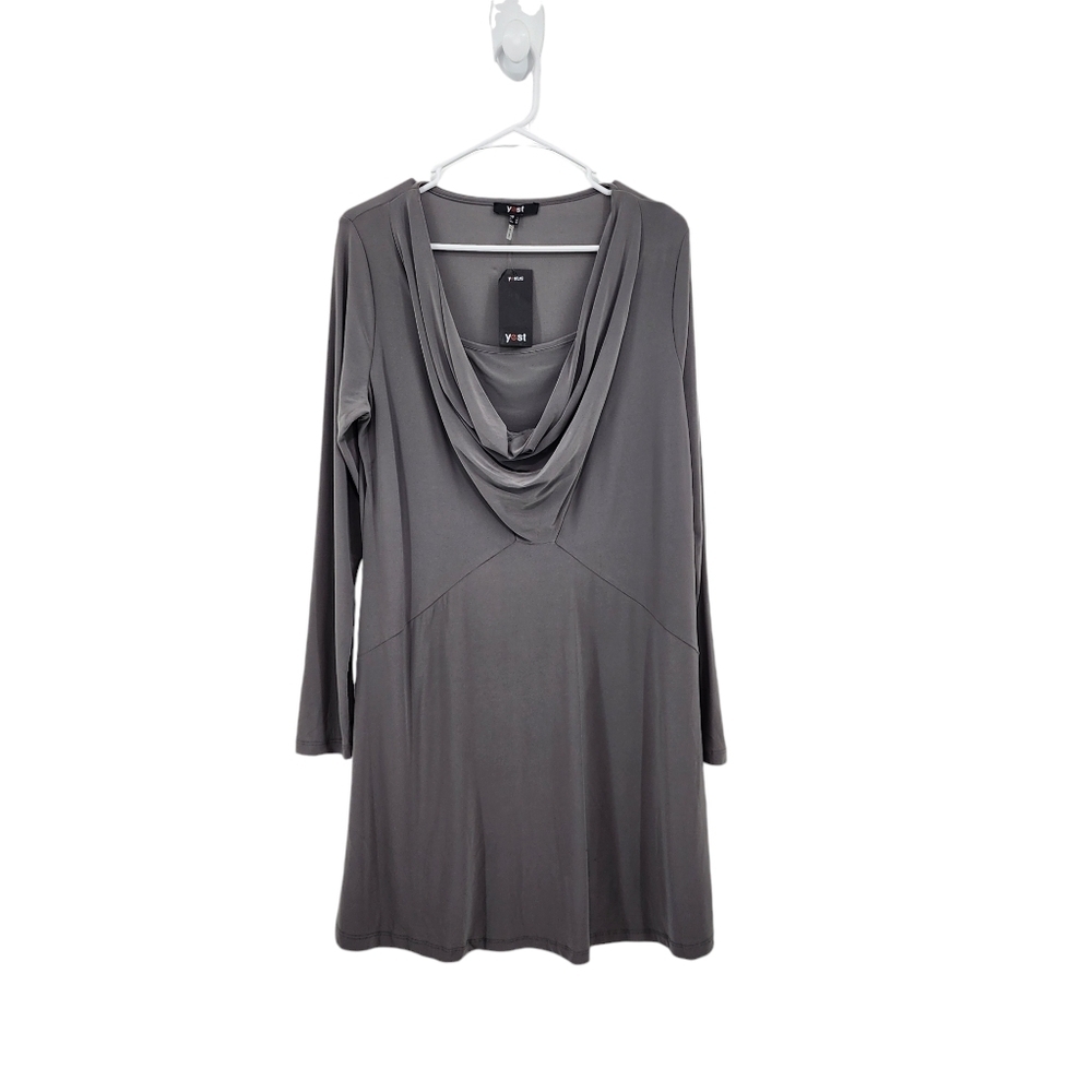 Yest Women's Poly Stretch Cowl Neck Ashanti Tunic Top